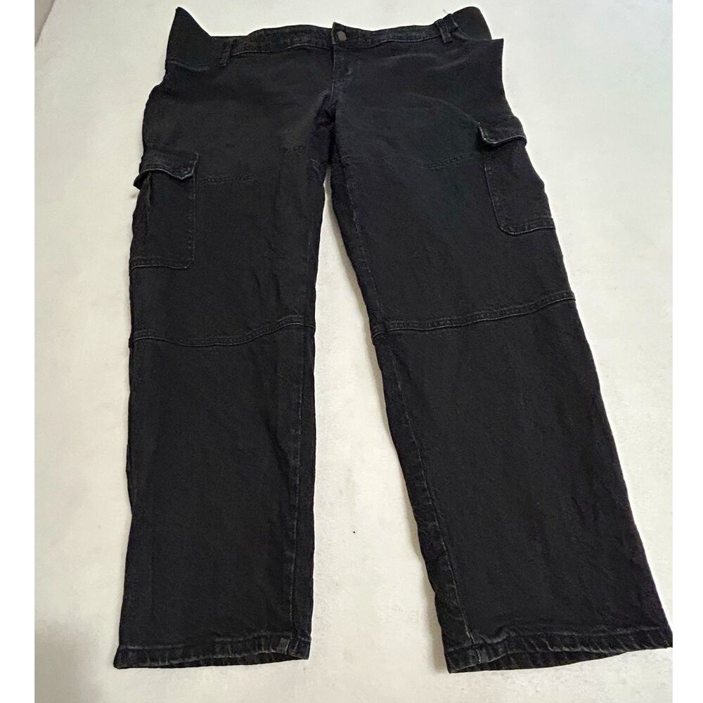 Isabel by ingrid+isabel Men's XL Black Straight Denim Cargo Jeans